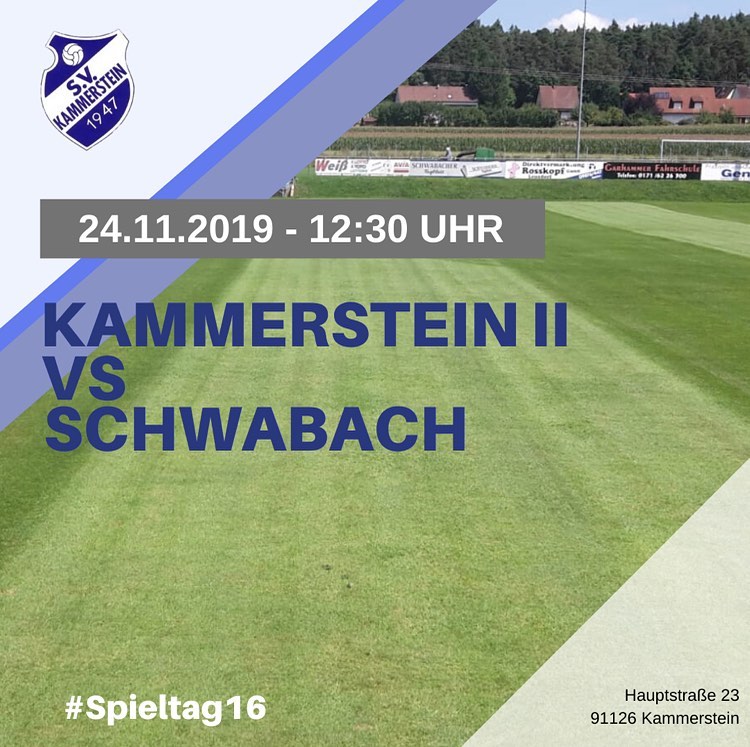 🔜 🔵⚪️ 16. Spieltag ⚪️🔵
.
.
+++ Spiel der 1. Mannschaft verlegt auf April +++
Aber: Unsere 2. Mannschaft tritt zum letzten Spiel des Jahres nochmal zuhause an! Gegner ist die 1. des TV 48 Schwabach am Sonntag um 12:30 Uhr. Nach einem sehr erfolgreichen Jahr wollen wir nun mit einem Sieg in den Winter gehen und hoffen deshalb auf ein gutes Spiel mit 3 Punkten für unseren SVK!
.
Auf gehts!⚽️
.
——————
#svkammerstein #kreisliga #AKlasse #saison1920 #fussball #match #spieltag #bfv #blau #weiss #team